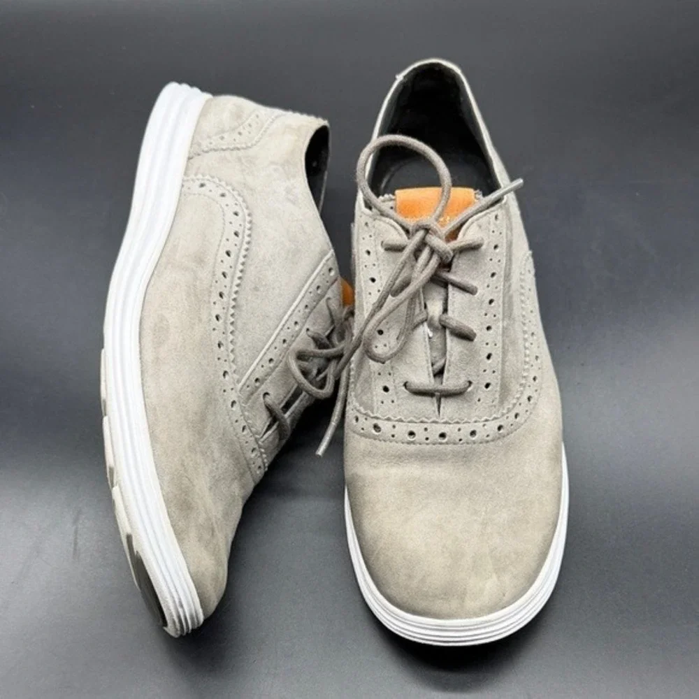 Cole Haan Zerogrand Wingtip Oxford Grey Suede Sneakers W06113 Womens‎ 8.5 B